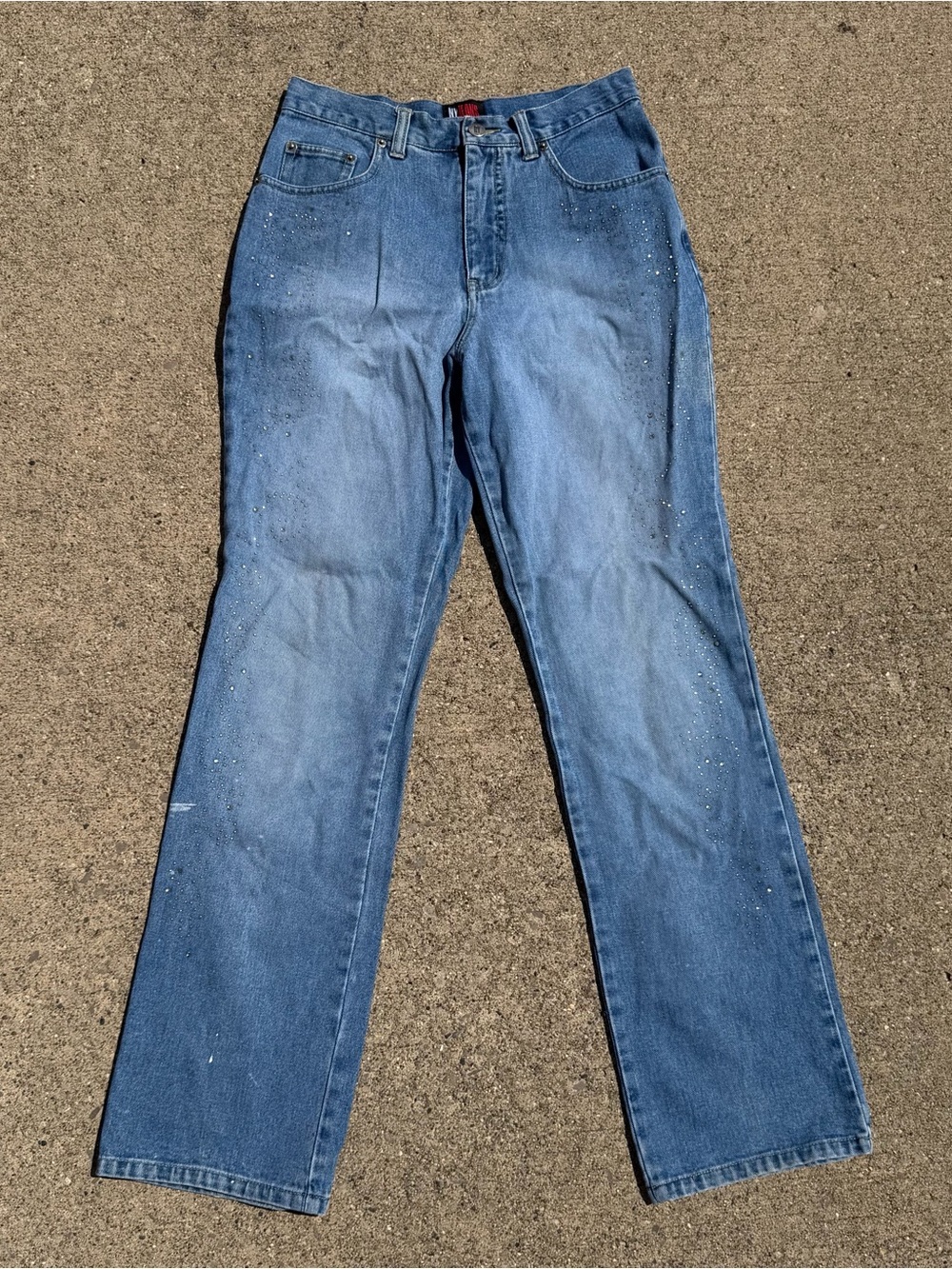 Vintage Y2K NY Jeans Rhinestone Denim Size 6